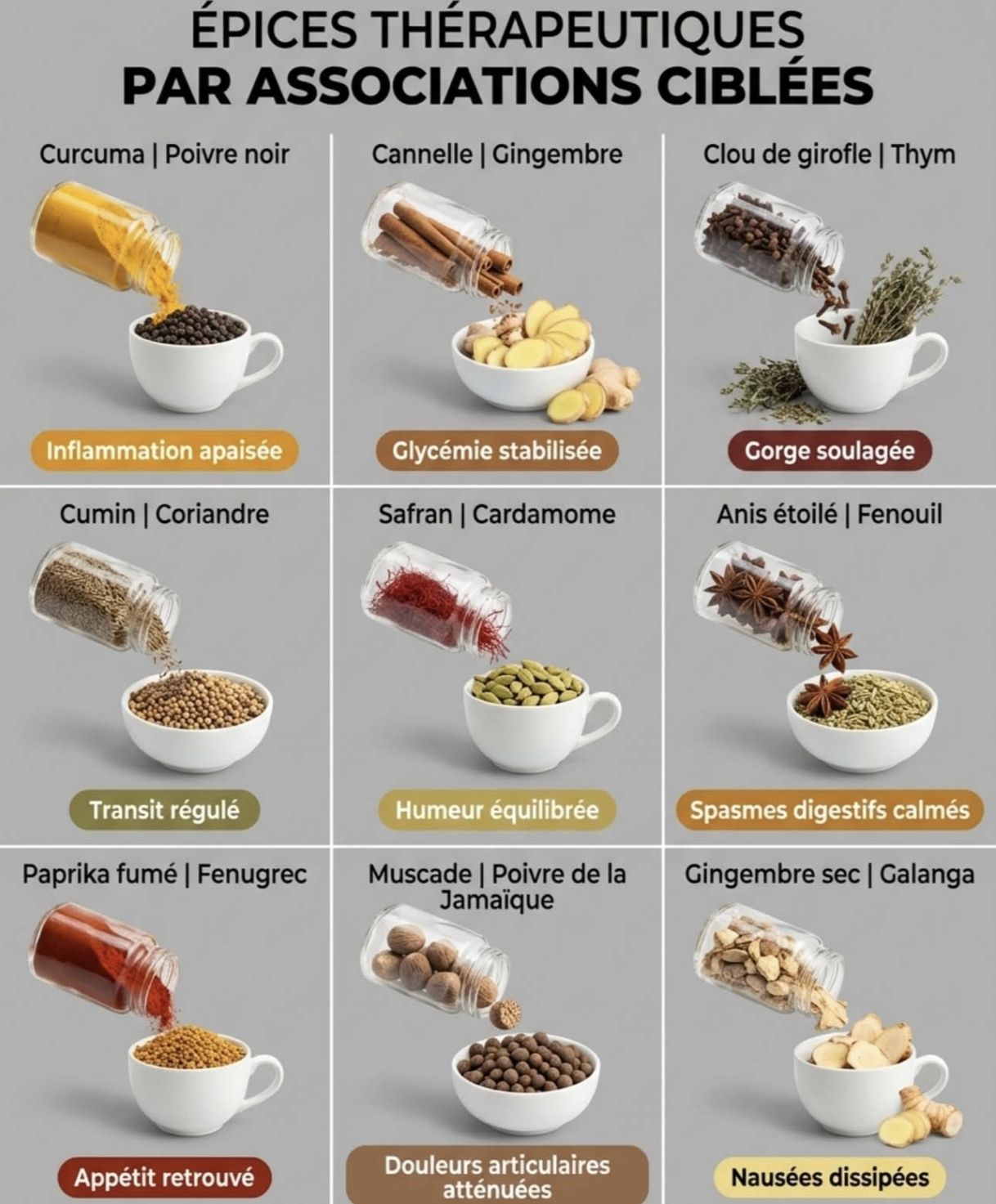 Les biens faits des épices